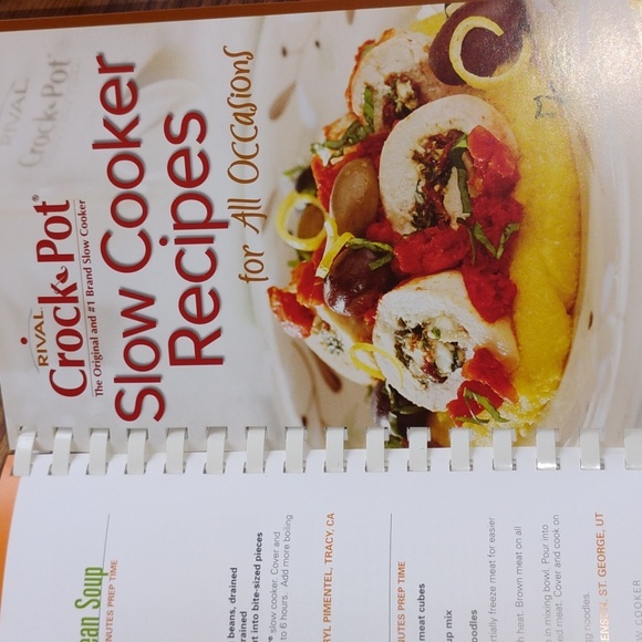 βοΈ RIVAL CROCKPOT THREE IN ONE HARDCOVER COOKBOOK w/Binder Deadstock - Picture 4 of 17